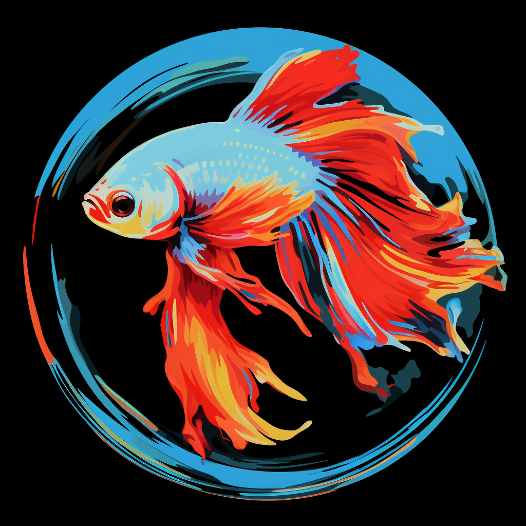 Vibrant Solitude: The Betta's Dance - Image 2