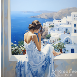 Aegean Contemplation: The Santorini Gaze