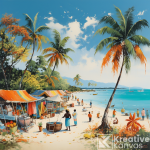 Coastal Market Breeze: Guyana's Seaside Mosaic