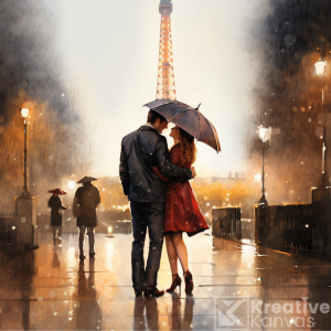 Parisian Rhapsody: Love in the Rain