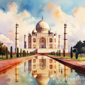 Serene Reflections: Dawn at the Taj Mahal