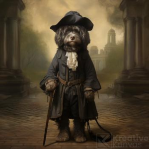 Gentleman's Best Friend: A Canine Portrait in Historical Attire